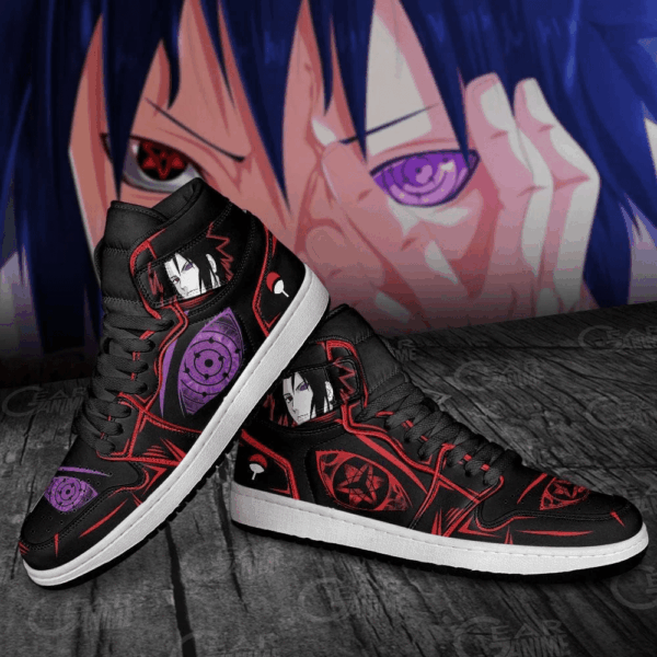 Baskets montantes Air Jordan Sasuke Uchiha – Chaussures montantes Naruto – Image 4