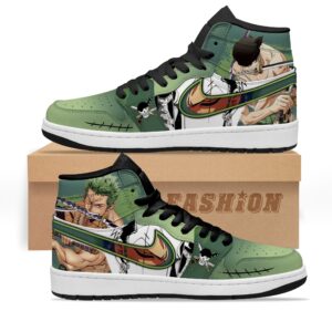 Baskets montantes Air Jordan Roronoa Zoro – Chaussures montantes One Piece
