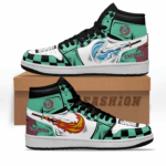 Baskets montantes Air Jordan Kamado Tanjiro – Chaussures montantes Demon Slayer