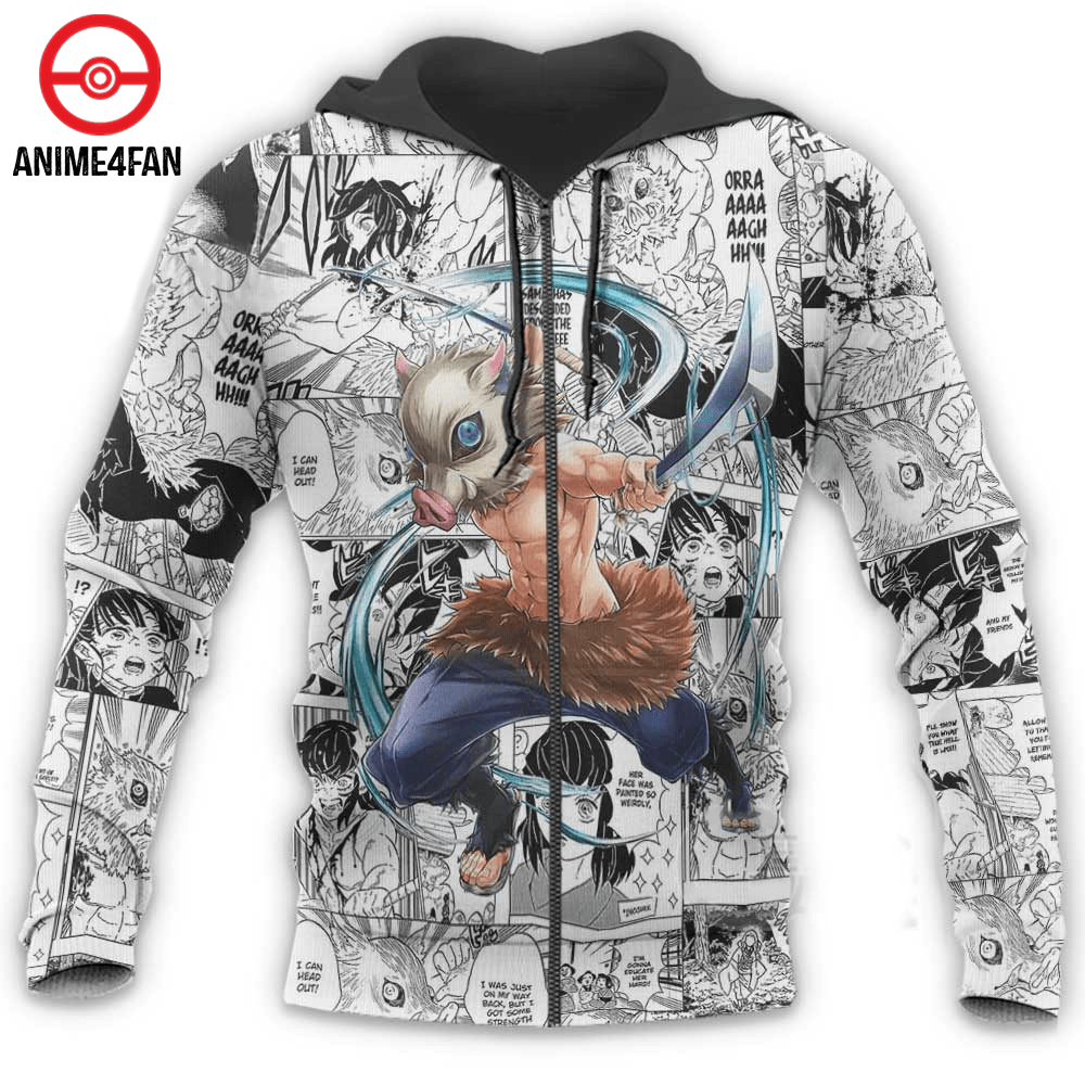 Hoodie zippé Inosuke Hashibira – Demon Slayer