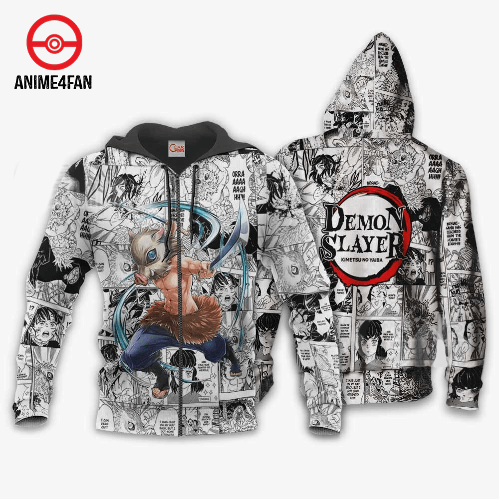 Hoodie zippé Inosuke Hashibira – Demon Slayer – Image 3