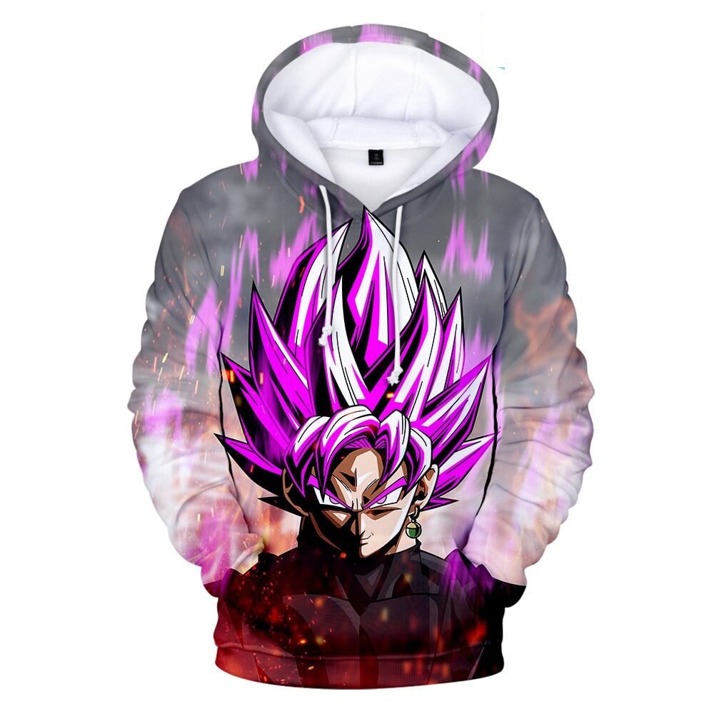 Sweat à capuche Dragon Ball Goku Black Rosé