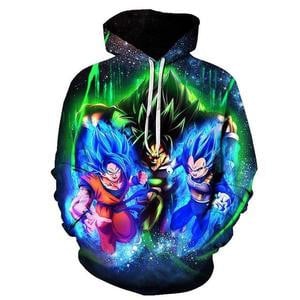Sweat à capuche Dragon Ball Goku Broly Vegeta