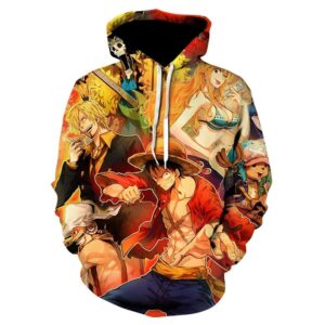 Sweat à capuche One Piece Chapeau de Paille