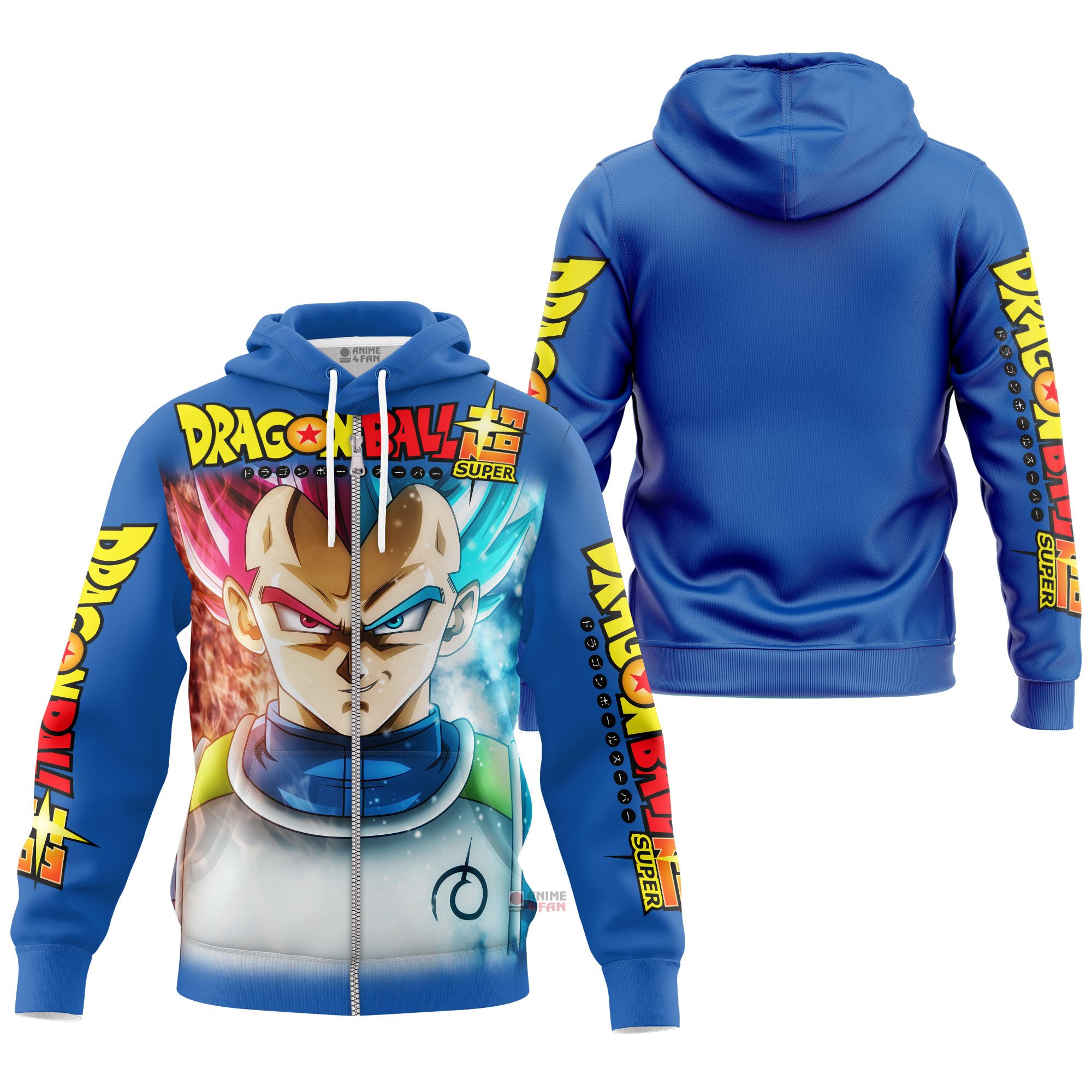 Hoodie zippé Vegeta (Prince des Saiyans V2) – Dragon Ball