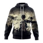 Hoodie zippé Eren Jäger (Sang Noir) – L’Attaque des Titans