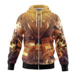Hoodie zippé Eren Jäger (Transformation Titan) – L’Attaque des Titans