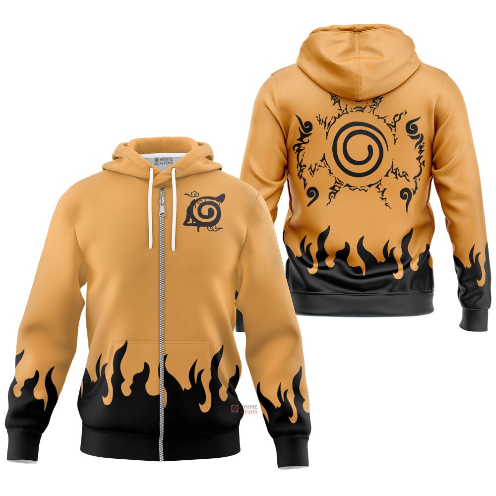 Hoodie zippé Naruto Shippuden Naruto Uzumaki