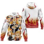 Hoodie zippé Demon Slayer Rengoku Kyojuro