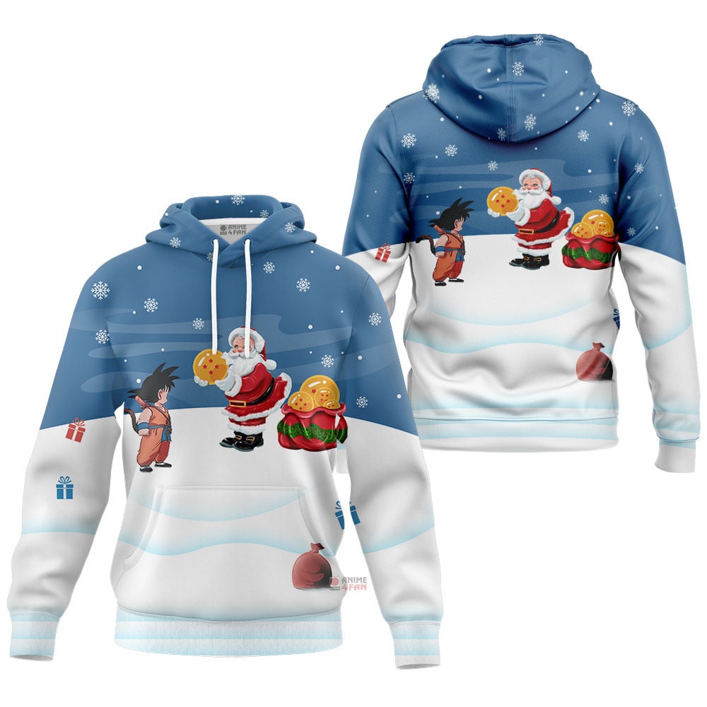Sweat à capuche Dragon Ball Son Goku Noël – Image 3