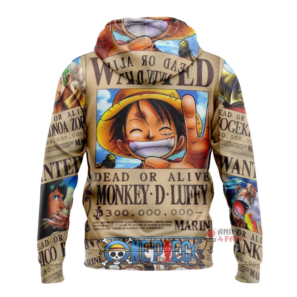 Sweat à capuche One Piece Luffy Wanted – Image 2