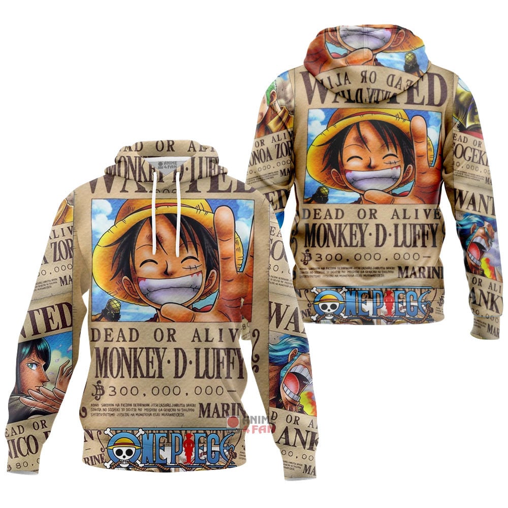 Sweat à capuche One Piece Luffy Wanted – Image 3