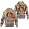 Hoodie zippé One Piece Luffy Wanted