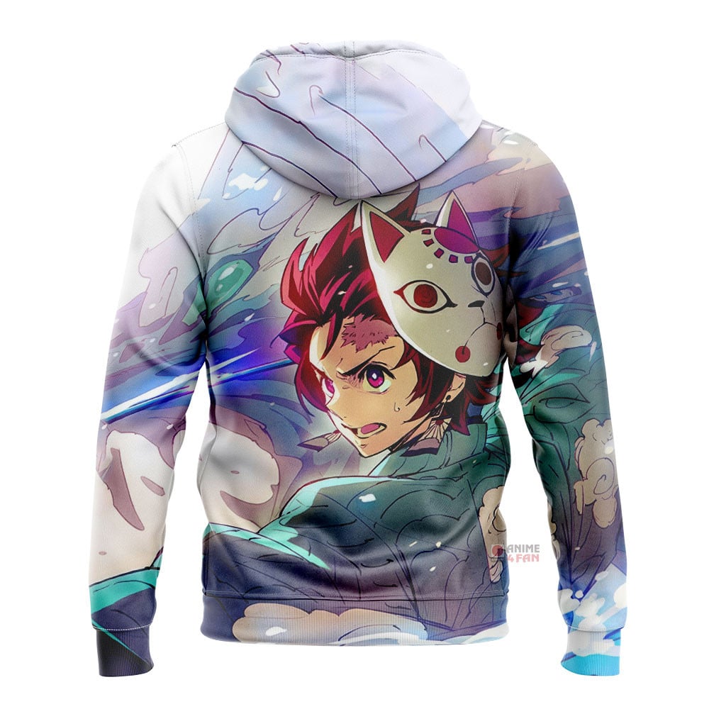 Sweat à capuche Demon Slayer Tanjiro Masqué – Image 2