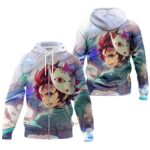 Hoodie zippé Demon Slayer Tanjiro Masqué