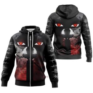 Hoodie zippé Itachi Uchiwa (Sharingan) – Naruto Shippuden