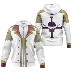Hoodie zippé One Piece Barbe Blanche