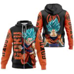 Hoodie zippé Son Goku (Super Saiyan Blue) – Dragon Ball