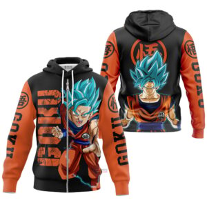 Hoodie zippé Son Goku (Super Saiyan Blue) – Dragon Ball