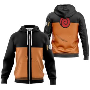 Hoodie zippé Naruto (Tenue Cosplay) – Naruto Shippuden