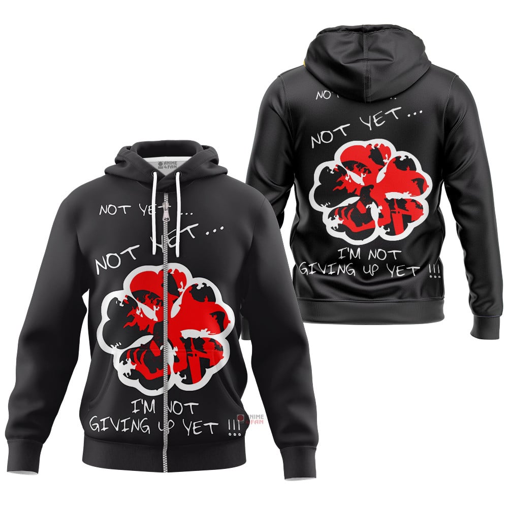 Hoodie zippé Black Clover Asta Never Give Up