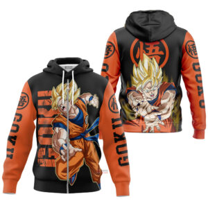 Hoodie zippé Son Goku (Super Saiyan) – Dragon Ball