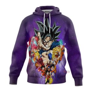 Sweat à capuche Dragon Ball Goku Toutes Formes