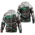 Hoodie zippé Roronoa Zoro (Full Print) – One Piece