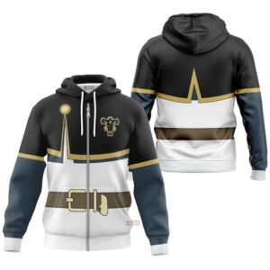 Hoodie zippé Black Clover Asta Black Bull