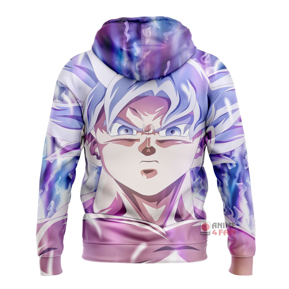 Sweat à capuche Dragon Ball Z Goku Ultra Instinct Blanc – Image 2