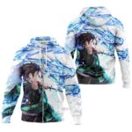 Hoodie zippé Demon Slayer Tanjiro Masqué