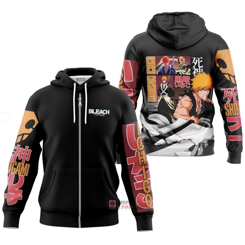 Hoodie zippé Bleach Ichigo Kurosaki