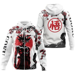 Hoodie zippé Son Goku (Forme Classique) – Dragon Ball