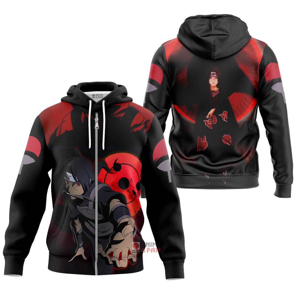Hoodie zippé Naruto Shippuden Itachi Sharingan