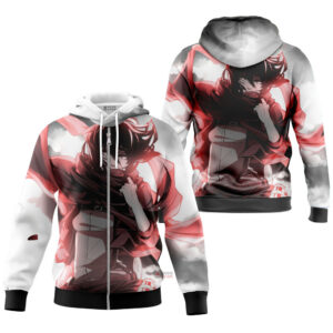 Hoodie zippé L’Attaque des Titans Mikasa Ackerman