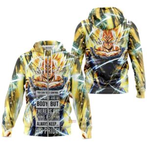 Hoodie zippé Dragon Ball Z Majin Vegeta Fierté