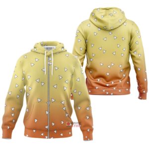 Hoodie zippé Demon Slayer Zenitsu Cosplay