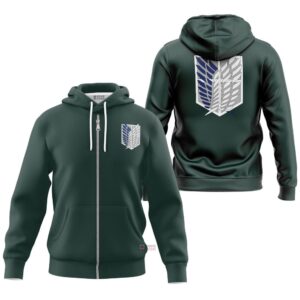 Hoodie zippé L’Attaque des Titans Régiment d’Exploration