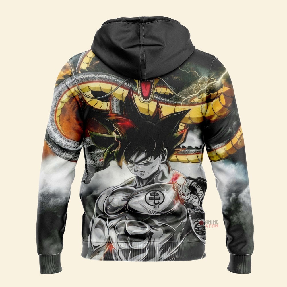 Sweat à capuche Dragon Ball Goku et Shenron – Image 2