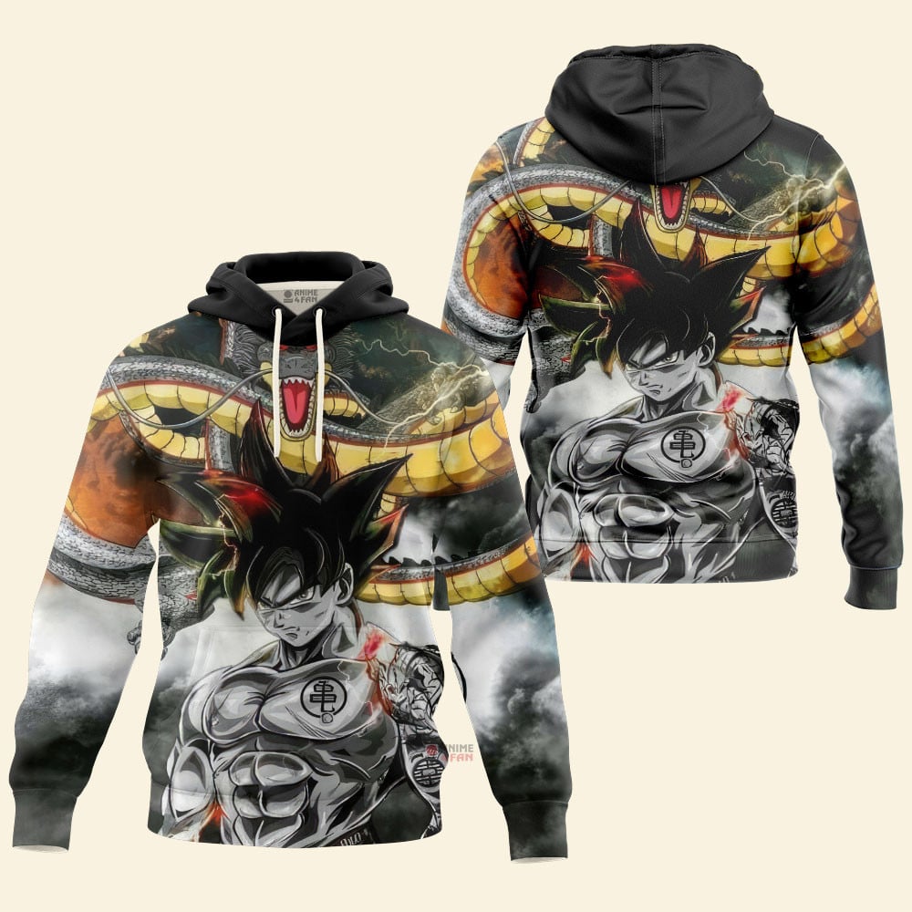 Sweat à capuche Dragon Ball Goku et Shenron – Image 3