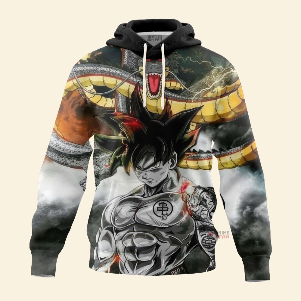 Sweat à capuche Dragon Ball Goku et Shenron