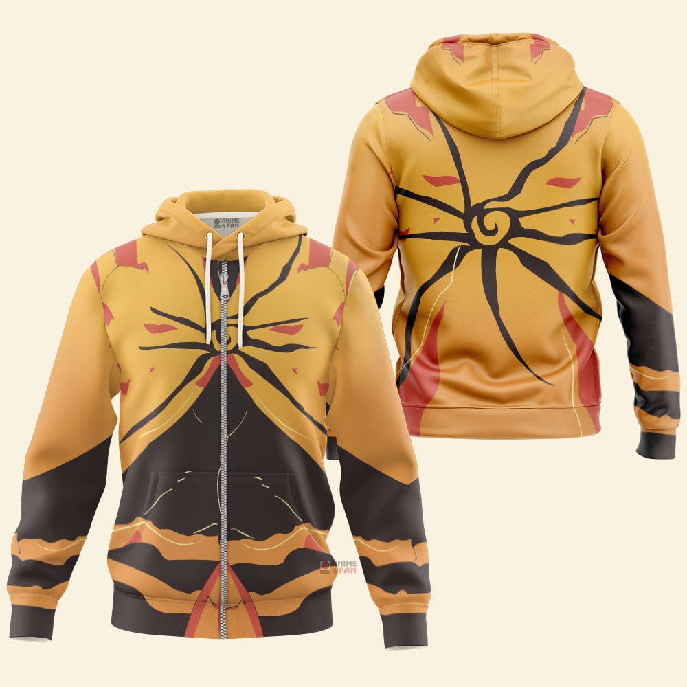 Hoodie zippé Naruto Shippuden Naruto Hokage Mode Baryon