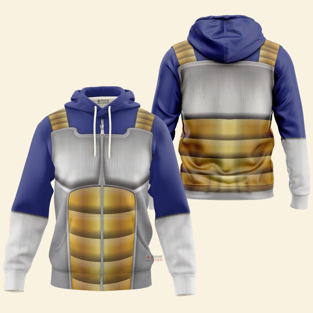 Hoodie zippé Dragon Ball Z Vegeta Costume Classique