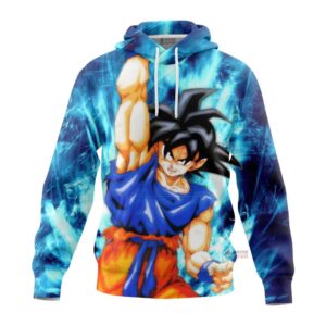 Sweat à capuche Dragon Ball Z Goku Super Saiyan Aura Bleue