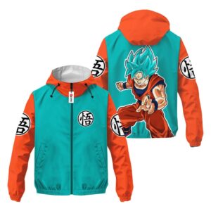 Veste coupe-vent Son Goku (Super Saiyan Blue) – Dragon Ball