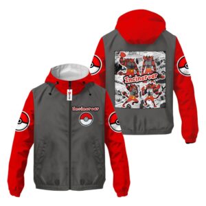 Veste coupe-vent Félinferno (Incineroar) – Pokémon