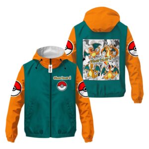 Veste coupe-vent Dracaufeu (Charizard) – Pokémon