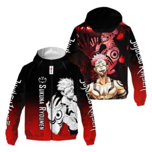 Veste coupe-vent Ryomen Sukuna – Jujutsu Kaisen