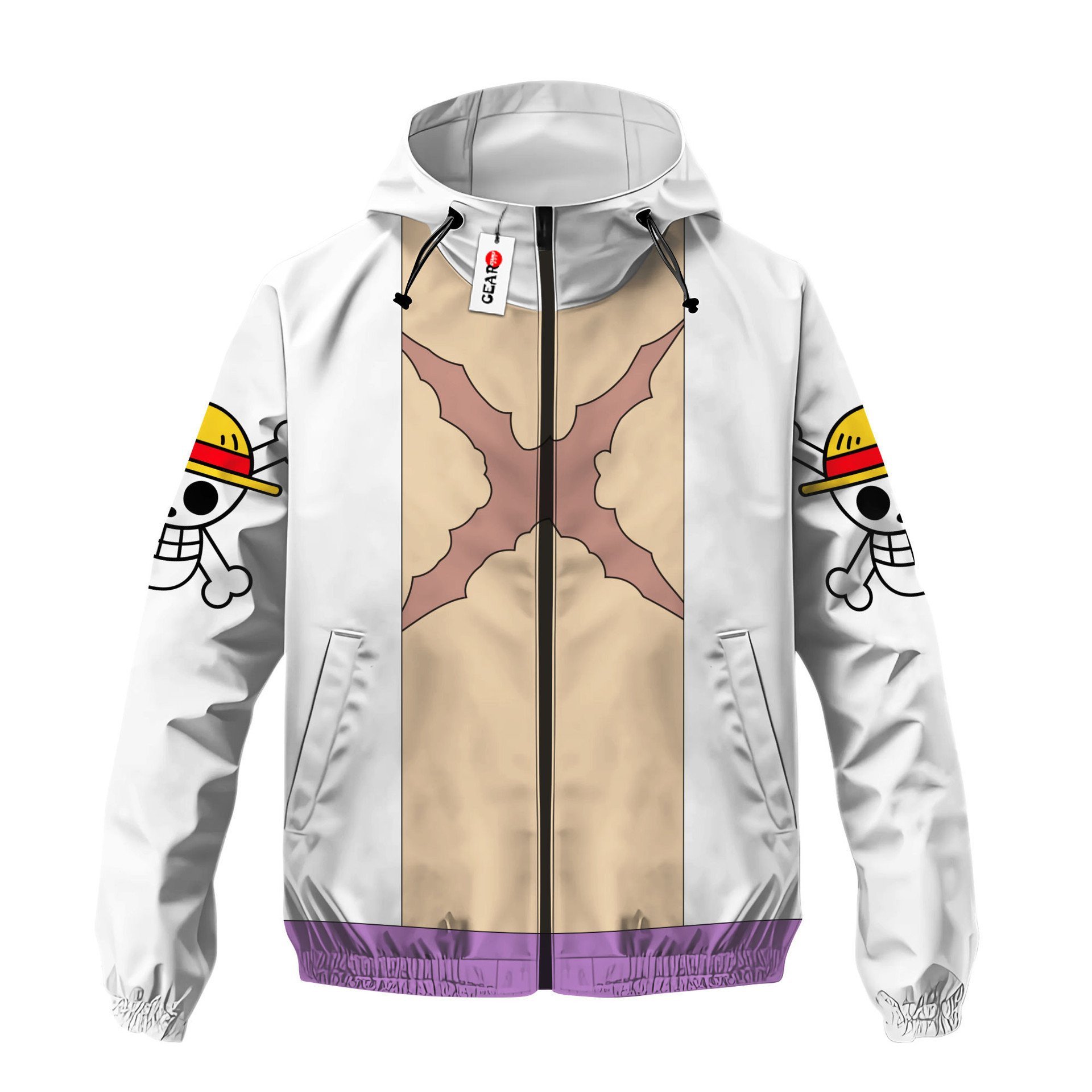 Veste coupe-vent Luffy Gear 5 – One Piece – Image 2