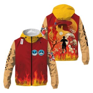 Veste coupe-vent Portgas D. Ace – One Piece